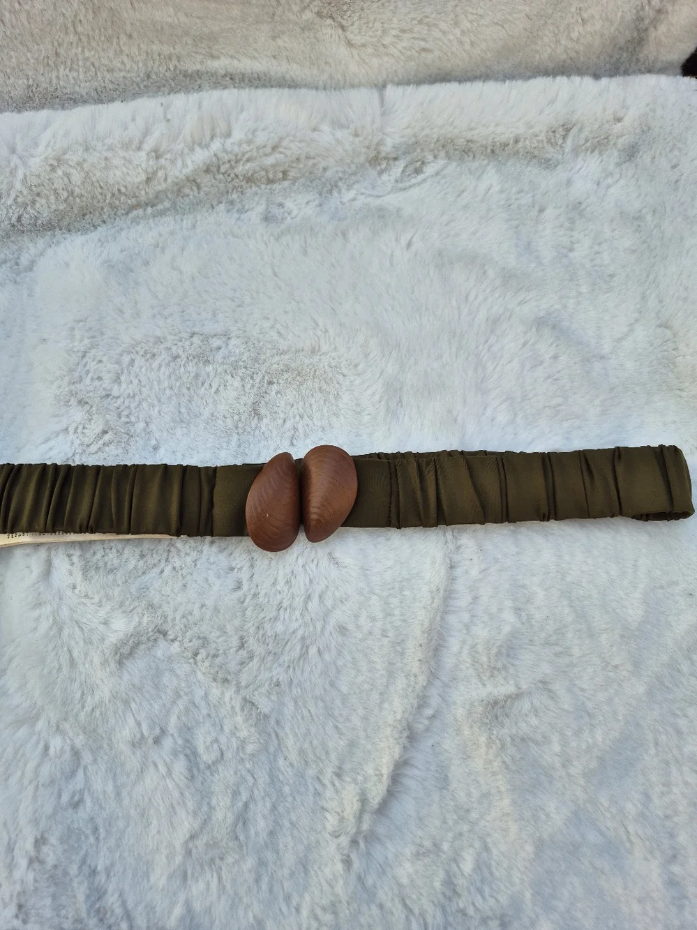 Johanna Ortiz Olive Weave Shell Belt Women Size Medium Resort Wear Designer - Picture 1 of 5